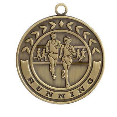 2" Running Stock Die Cast Medal