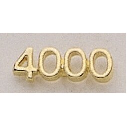 4000 (numeral) Marken Design Cast Lapel Pin (Up to 7/8")