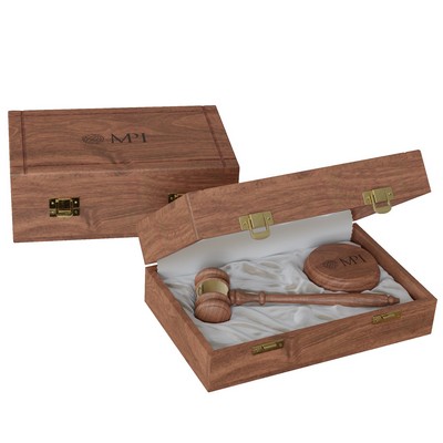 The Royal Set w/American Walnut 10 1/2" Gavel/Rou