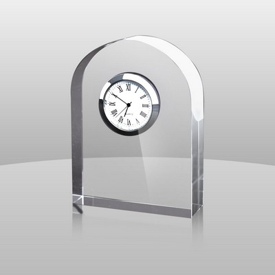 Clear Acrylic Award Clock (4"x3"x1")