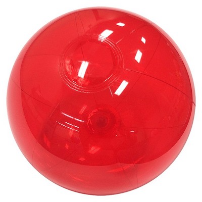 16" Inflatable Translucent Red Beach Ball