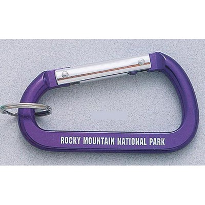 Purple Jumbo Carabiner w/Split Ring