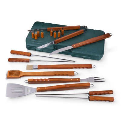 18 Piece Deluxe BBQ Utensil Set in Hard Case