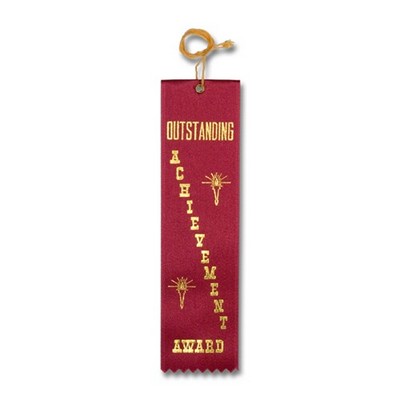 2"x8" Outstanding Achievement Stock Carded Award Ribbon