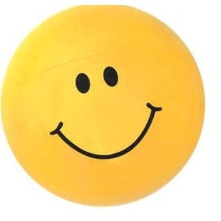 16" Inflatable Yellow Smiley Face Beach Ball