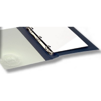 Aluminum/ Leather Back & Spine 1" Capacity Binder (10 1/4"x11 5/8")