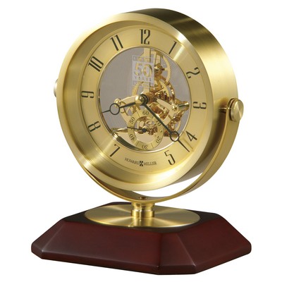 Howard Miller Soloman Brass Finish Round Pivoting Clock