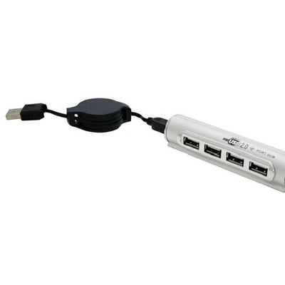 Retractable USB 4-Port Hub 2.0