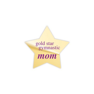 Star Laminated Plastic Lapel Pin (1.25"x1.25")