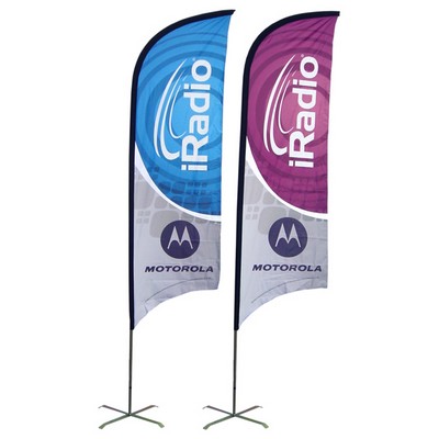 12' Double Sided Bow Banners™ (Full Color Dye Sublimation)