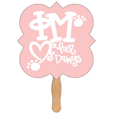 Square Clover Hand Fan