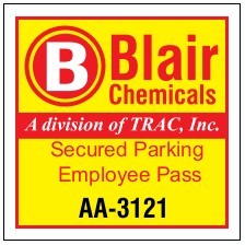 White Vinyl Square Parking Permit Decal (3"x 3")