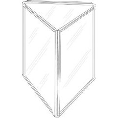 4"w x 6"h Clear Styrene Three-Panel Table Tent/Ad Frame