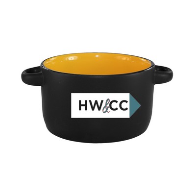 12.5 Oz. Hilo Soup Bowl Black Out/Yellow In