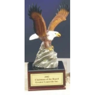 9" Ceramic Hand Painted Flying Eagle Award