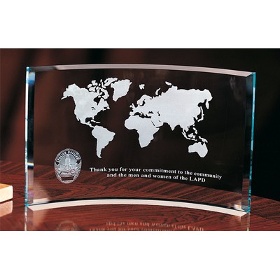 Jade Crescent Glass Award (11"x6")