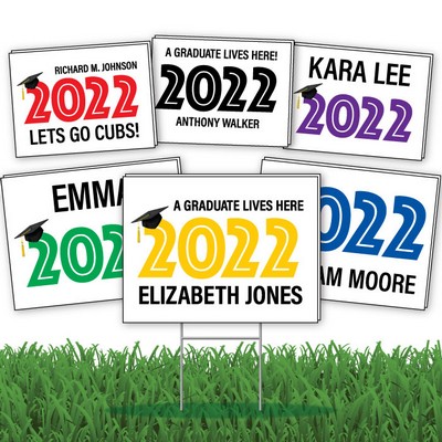 Graduation Yard Signs- 24" x 18" Single Sided