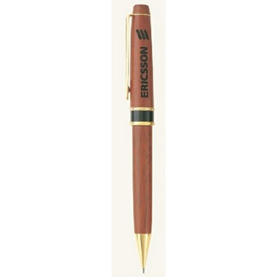 Woodland Genuine Rosewood Mechanical Pencil w/ Gold & Black Trim