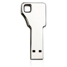 Stainless Steel Key USB Drive w/Right Side Key Hole