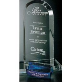 Crystal Series Rectangular Crystal Award w/Rectangular Base