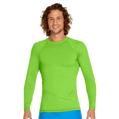 Adult Long Sleeve Rash Guard - Lime Green