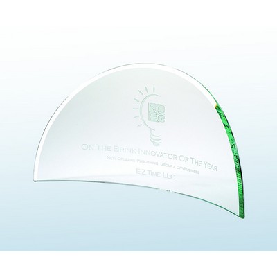 Medium Beveled Moon Jade Glass Award (12"x6")