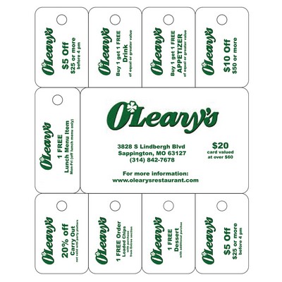 Card w/9 Key Tags