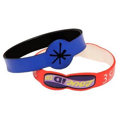 Custom Figured Color Coated Silicone Wristband