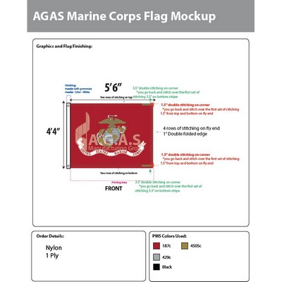 Marine Corps Flags 52x66 inch