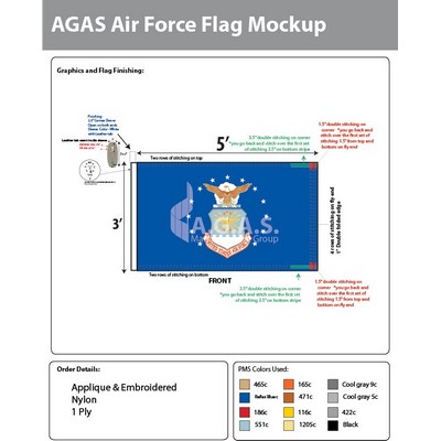 Air Force Deluxe Flags 3x5 foot