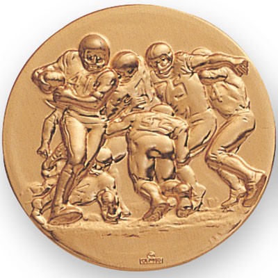 2" Football Stamped Medallion Insert Disc