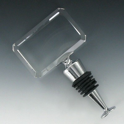 Optical Cut Rectangle Shaped Crystal Wine Stopper