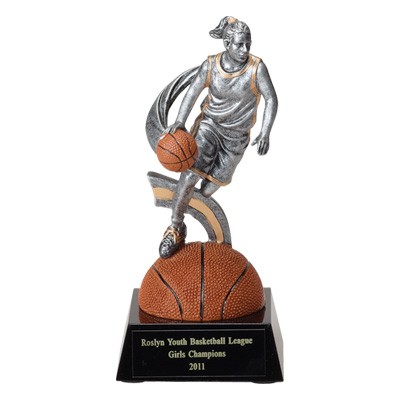 Resin Female Basketball Trophy