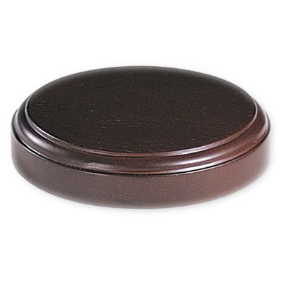 Round Dark Wood Base (4"x1")