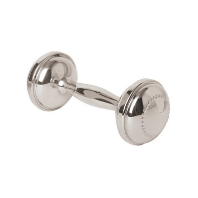 Sterling Dumbbell Rattle with Beading