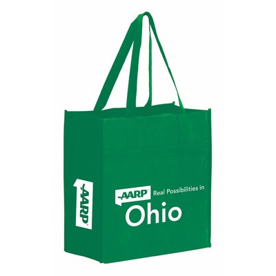 Non-Woven Market Tote w/Reinforced Band (13"x15"x10")