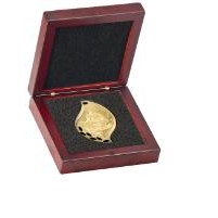 Presentation Rosewood Box For 2 1/2" Medal - Laser Engraved Directly on Box