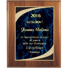 Cherry Plaque 9" x 12" - Blue/Gold 7" x 10" Majestic Plate