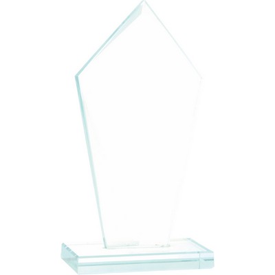 7 1/2" Diamond Jade Glass Award