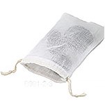 Natural Sheer Muslin Pull Drawstring Pouch (8"x10")