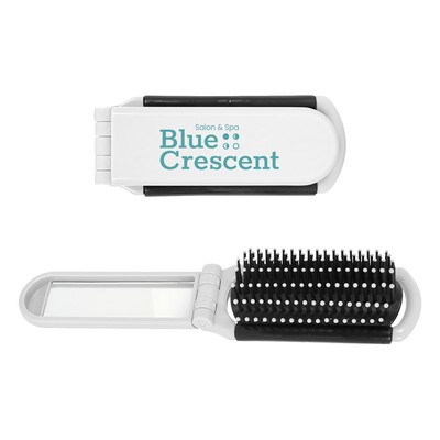 Compact Duo Foldable Brush & Mirror Set