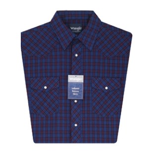 Wrangler® Men's Big & Tall Plaid Sport Western Snap Short Sleeve Shirt