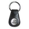 Black 3/4" Continuity Teardrop Leather Key Tag w/ Laser Quick Insert