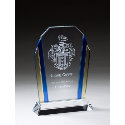 Caselford Rectangular Colorful Accents Glass Award - 9 3/4'' H