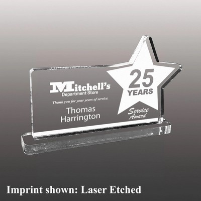 Acrylic Star Awards - Laser Etched