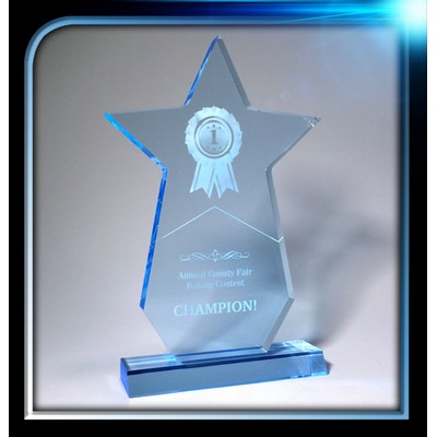 Executive Series Blue Star Award w/Base (7"x10"x3/4")