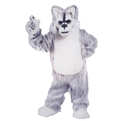 Harvey Gray Husky Dog Mascot Costume