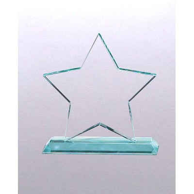 Medium Jade Glass Star Award