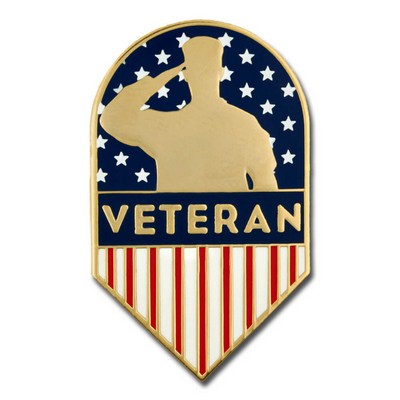 Veteran Shield Pin