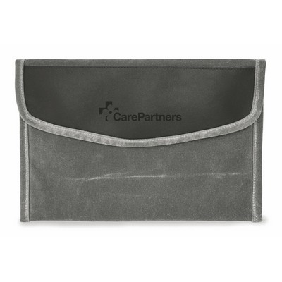 Medium Document Holder/Tablet Case (Waxed Canvas/Leather)